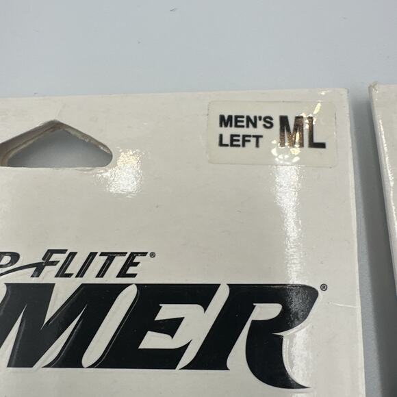 Lot Of 2 TOP FLITE GAMER MENS GOLF GLOVE M/L WHITE & BLACK 1 Left & 1 Cadet Left - Picture 2 of 8